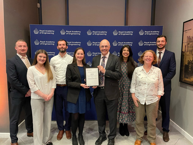Picture shows Dalton team receiving the Bhattacharyya Award
